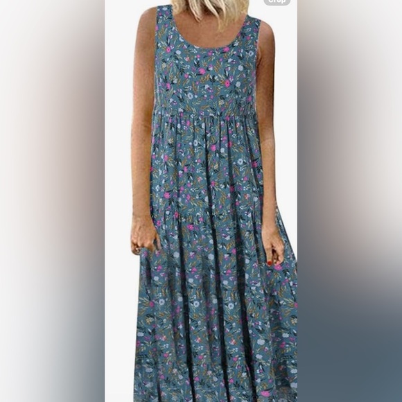 FLORAL MIDI DRESS NWOT - Picture 5 of 8